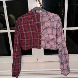 adika cropped two colored flannel